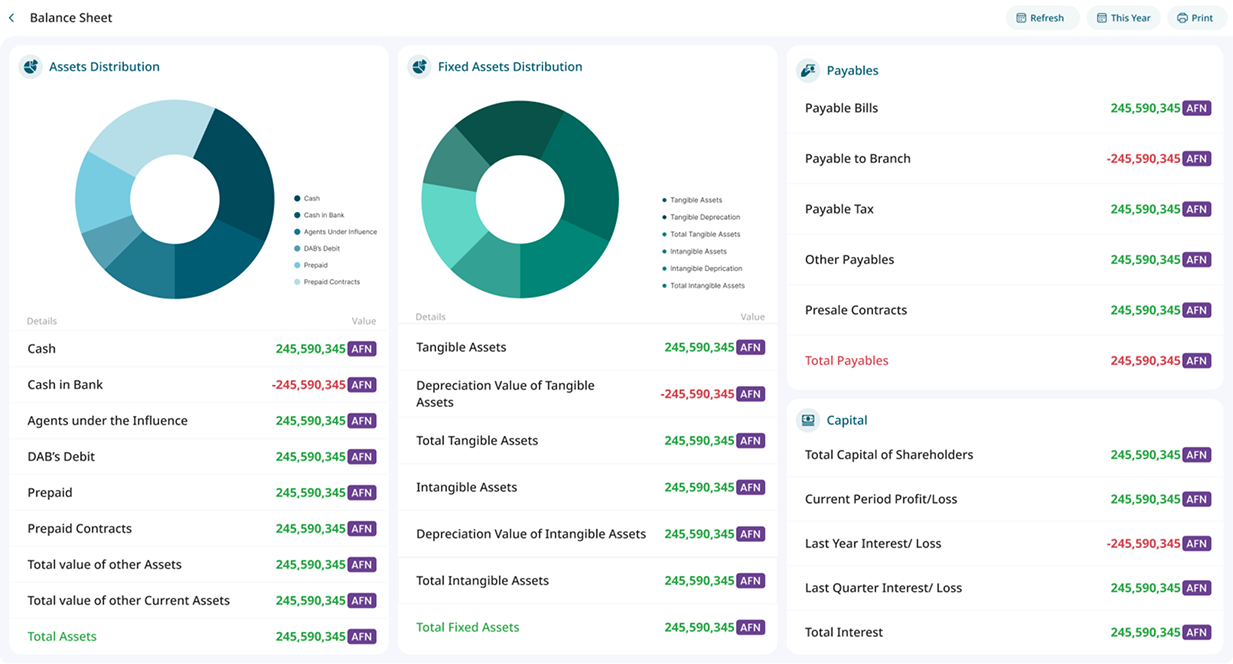 Balance Sheet Reports